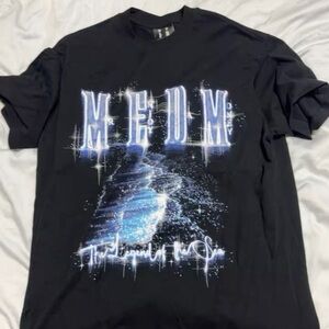 Blue and Black Short Sleeve Tees with Graphic Designs